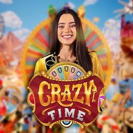 Crazy Time slot logo by Evolution at GoldBet CasinoCrazy Time
