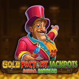 Jackpots logo of Gold Factory Jackpots Mega Moolah from Aurum Signature Studios at GoldBet Casino